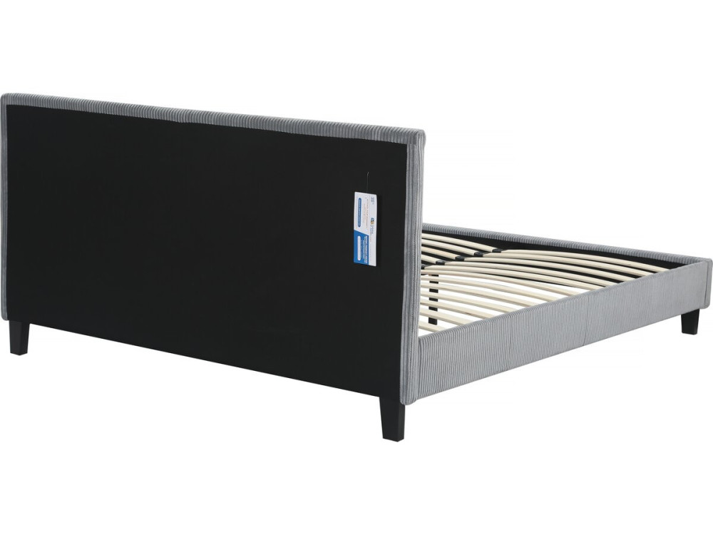 Letto in velluto a coste “Ambre” - 140 x 190 - Grigio