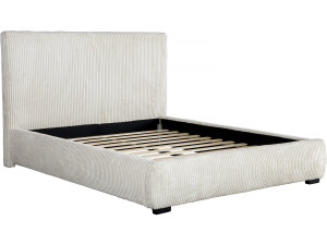 Letto matrimoniale in velluto a coste "Montana" - 180 x 200 cm - Beige