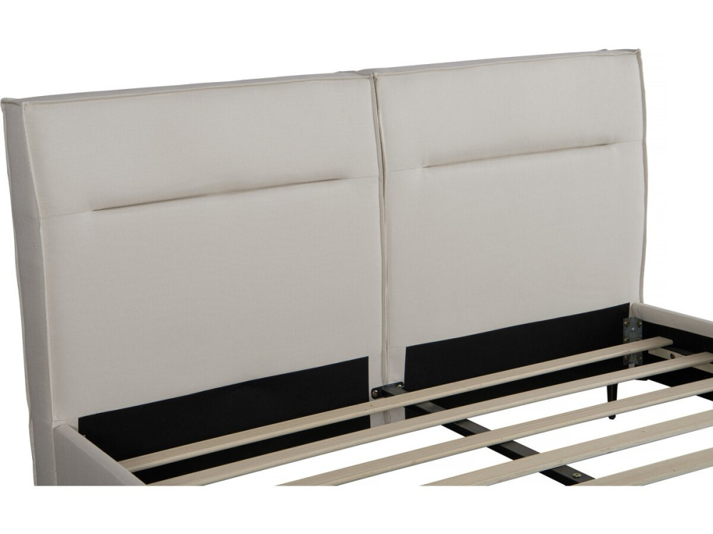 Letto matrimoniale in tessuto di design "Moritz" - 180 x 200 cm - Beige