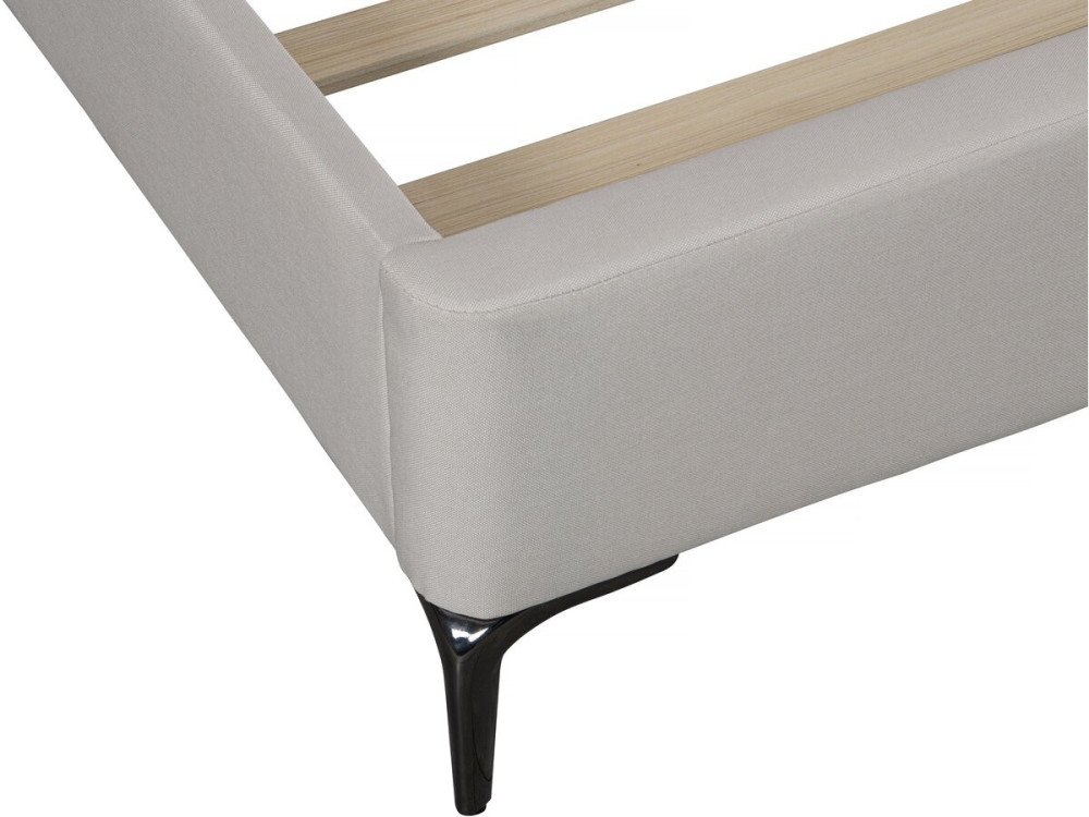 Letto matrimoniale in tessuto di design "Moritz" - 140 x 190 cm - Beige