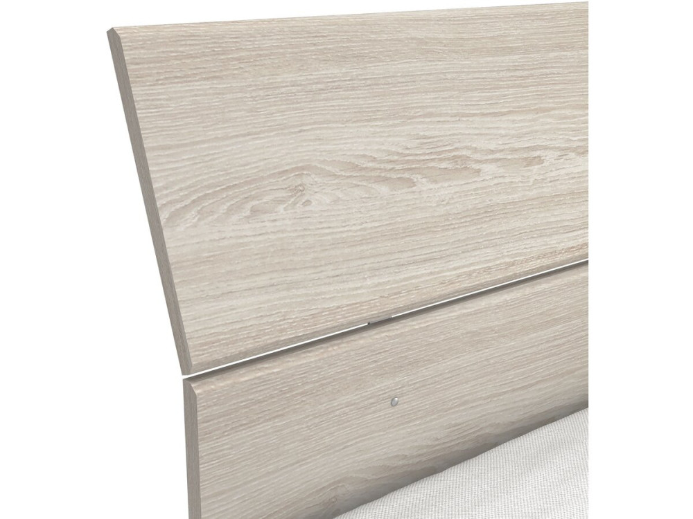 Lit Double en bois "Pricy" - 140 x 200 cm - Beige