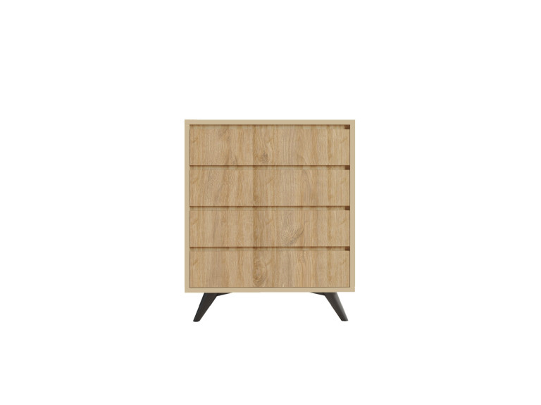 Cassettiera in legno "Suvera" - 70 x 40 x 86 cm - Marrone chiaro