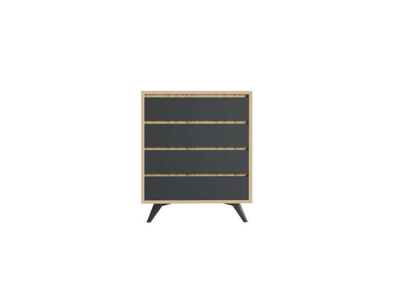 Cassettiera in legno "Suvera" - 70 x 40 x 86 cm - Marrone
