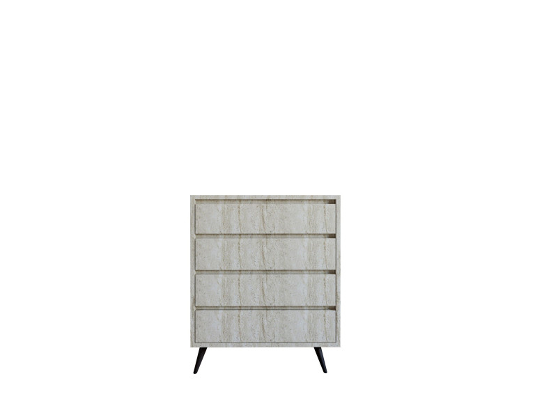 Cassettiera in legno "Suvera" - 70 x 40 x 86 cm - Travertino