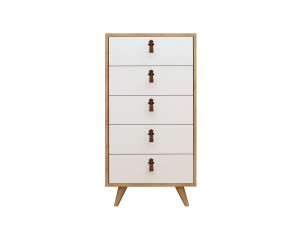 Cassapanca in legno "Frenzu" - 50 x 40 x 103 cm - Bianco