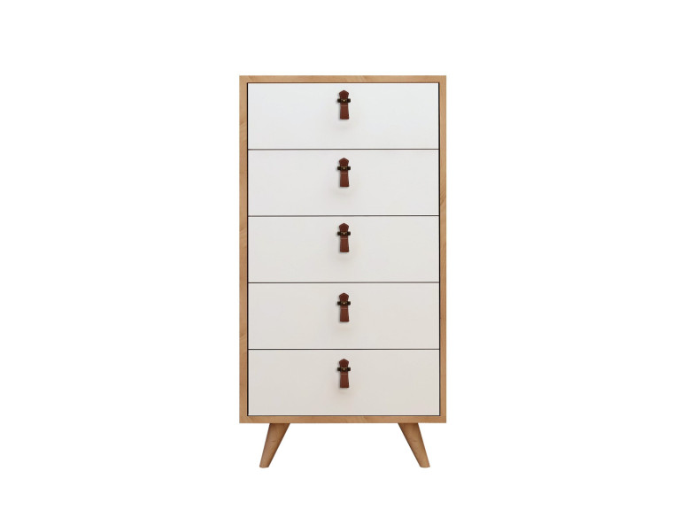 Cassapanca in legno "Frenzu" - 50 x 40 x 103 cm - Bianco