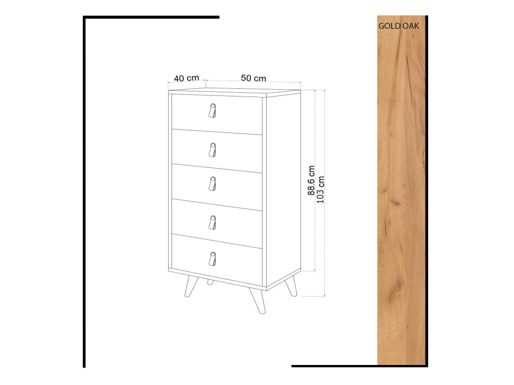 Cassapanca in legno "Frenzu" - 50 x 40 x 103 cm - Bianco