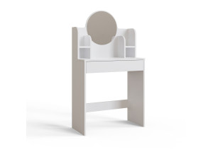Tavolino da toilette "Idis" con specchio in legno - 75 x 35 x 135 cm - Bianco