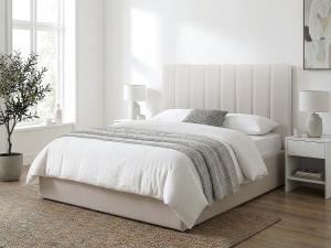 Testiera in tessuto testurizzato "Val Thorens" - Beige - 140 cm 2