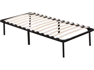 Rete a doghe - 90 x 190 cm - 13 doghe - Nero