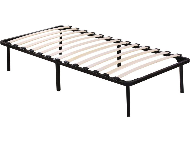 Rete a doghe - 90 x 190 cm - 13 doghe - Nero