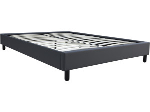 Base letto "Andy" - 160 x 200 cm - PVC - Grigio antracite 2