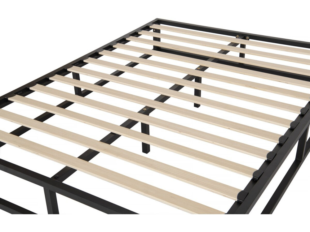 Struttura letto in metallo 140 x 190 cm - Nero