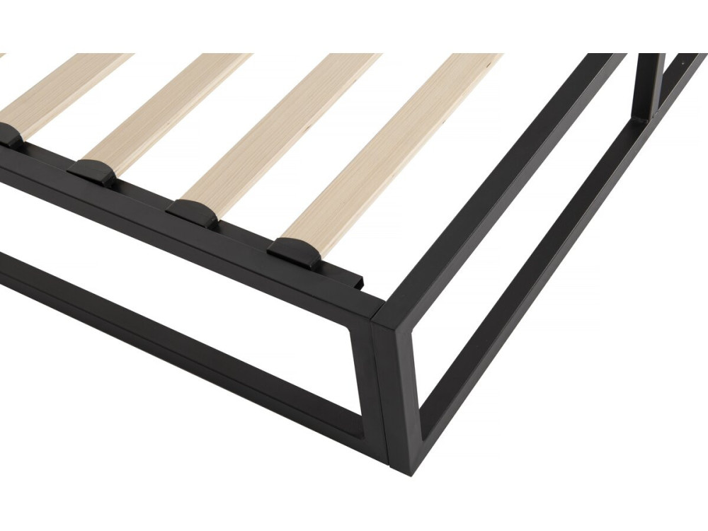 Struttura letto in metallo 140 x 190 cm - Nero
