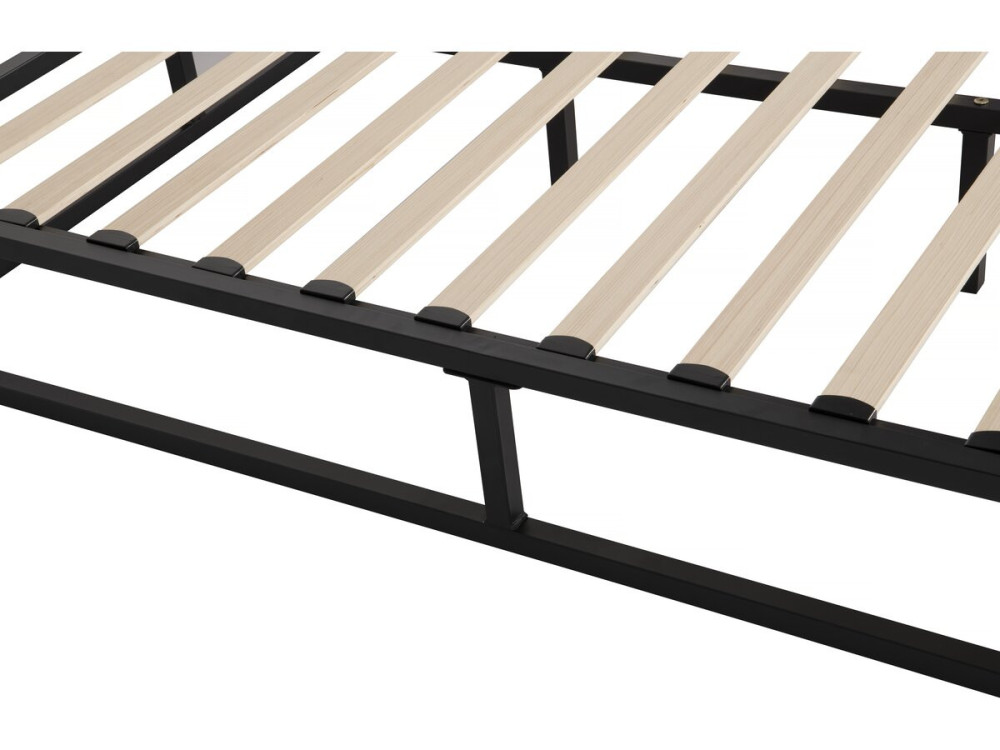 Struttura letto in metallo 140 x 190 cm - Nero
