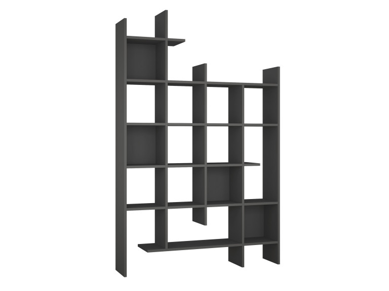Libreria in legno "Manco" - 122 x 25 x 188 cm - Antracite