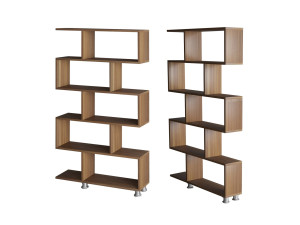 Libreria in legno "Nilüfer" 90 x 20 x 156 cm - Noce