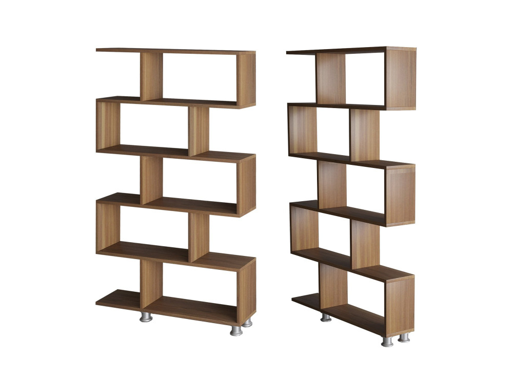 Libreria in legno "Nilüfer" 90 x 20 x 156 cm - Noce