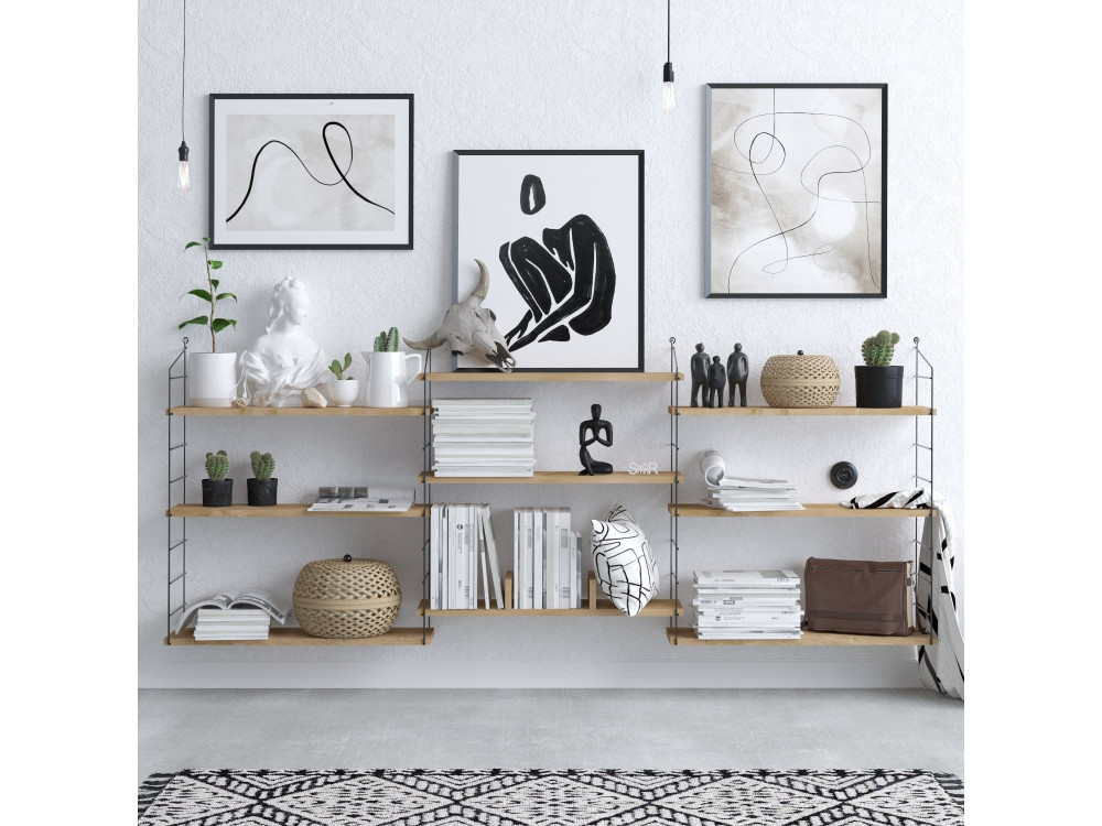Libreria in legno "Laba" - 216 x 20 x 85 cm - Rovere