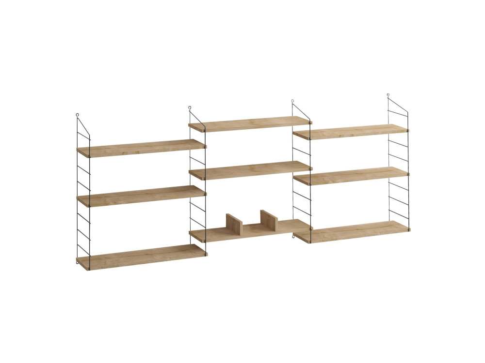 Libreria in legno "Laba" - 216 x 20 x 85 cm - Rovere