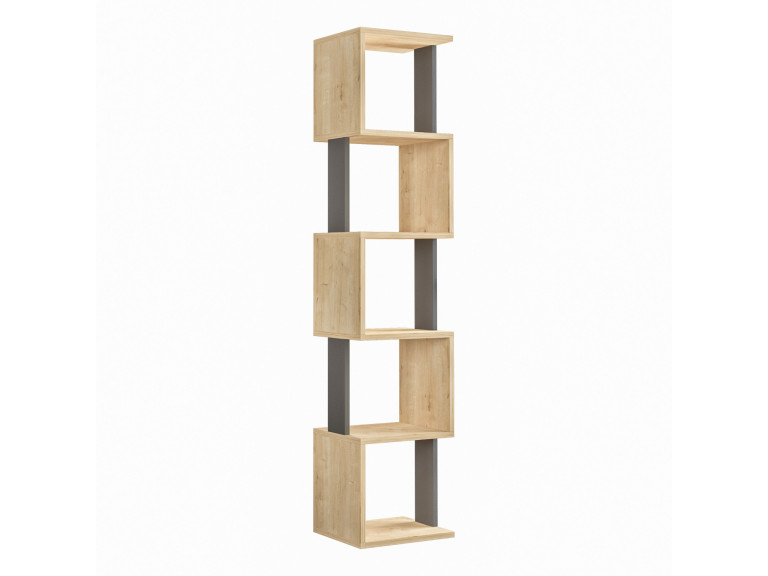 Libreria in legno "Piri" - 35 x 30 x 161 cm - Rovere Sonoma Antracite