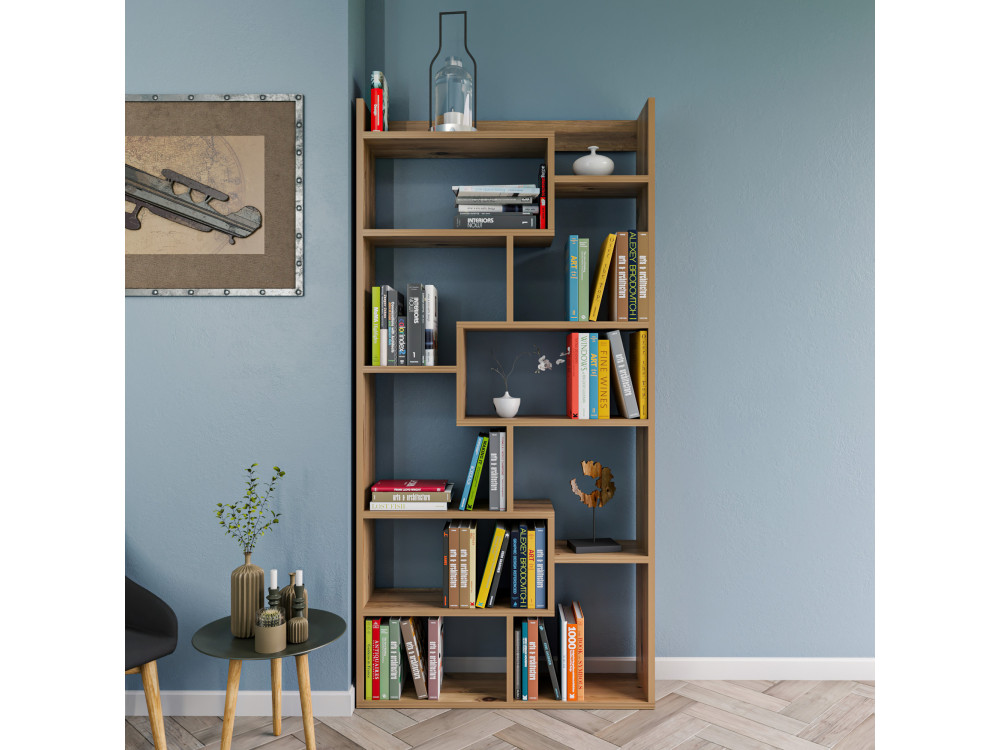 Libreria in legno "Kuttap" - 90 x 22 x 182 cm - Pino