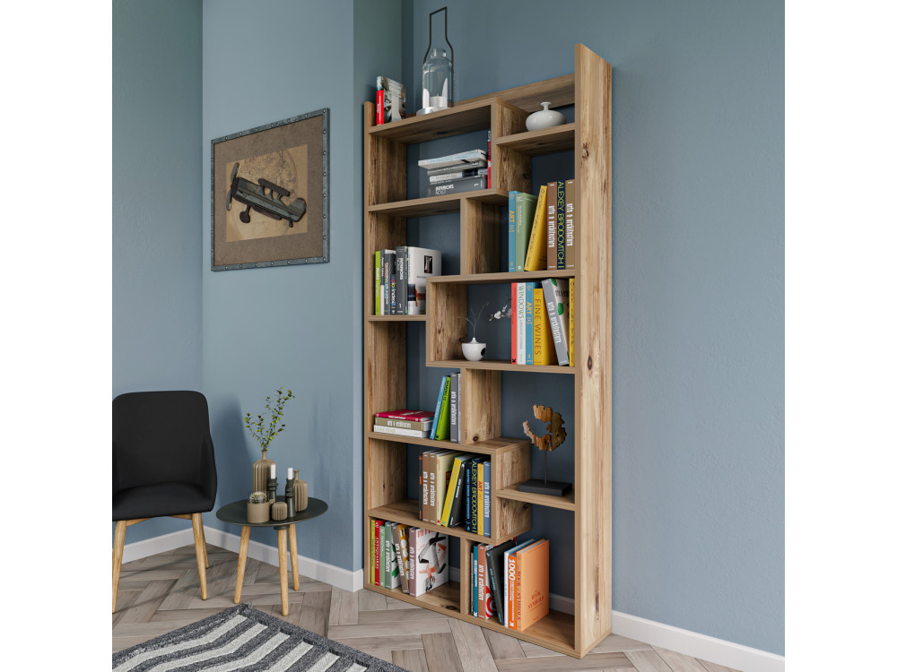 Libreria in legno "Kuttap" - 90 x 22 x 182 cm - Pino