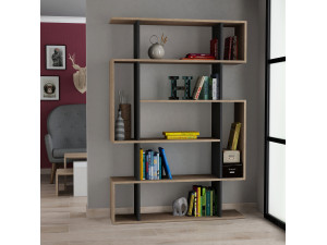 Libreria in legno "Mito" - 110 x 25 x 161 cm - Rovere Sonoma Antracite 2