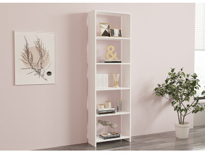 Libreria in legno "New" - 50 x 19 x 160 cm - Bianco 2