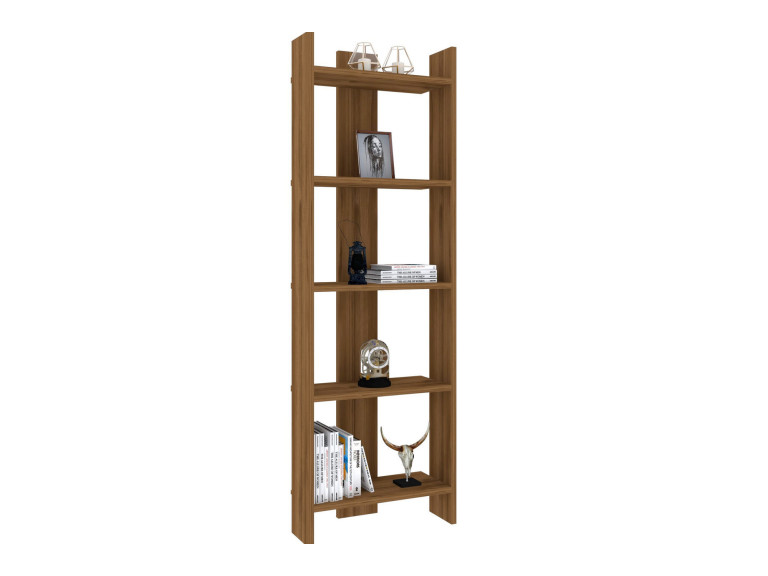 Libreria in legno "Virba" - 52 x 22 x 149 cm - Noce