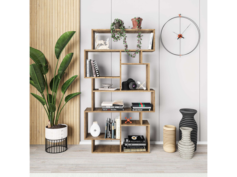 Libreria in legno "Karmato" 96 x 25,5 x 168,5 cm - Hitit