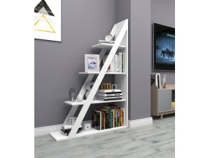Libreria in legno "Arven" - 100 x 29 x 150 cm - Bianco 2