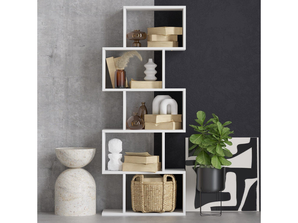 Libreria in legno "Meric" 60 x 30 x 150 cm - Bianco