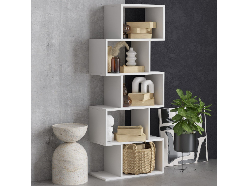 Libreria in legno "Meric" 60 x 30 x 150 cm - Bianco