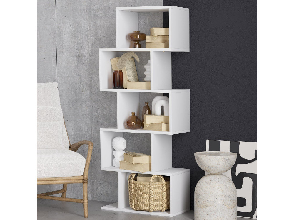 Libreria in legno "Meric" 60 x 30 x 150 cm - Bianco