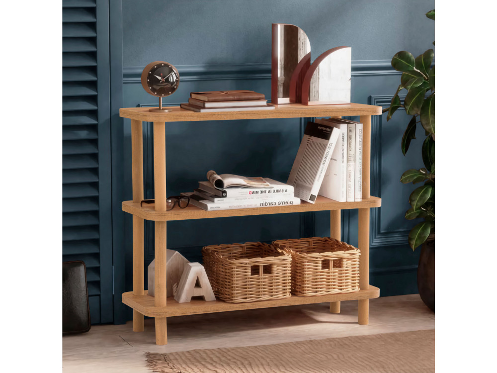 Libreria in legno "Step" - 80 x 28 x 75 cm - Marrone