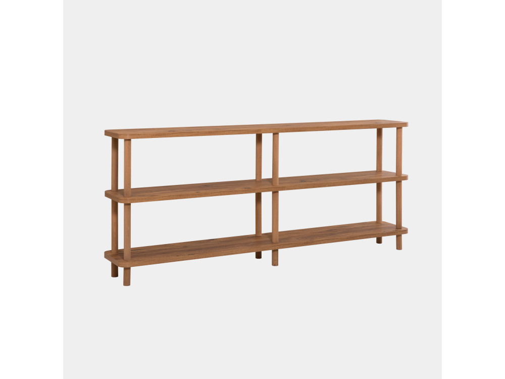 Libreria in legno "Zen" - 180 x 35 x 75 cm - Marrone
