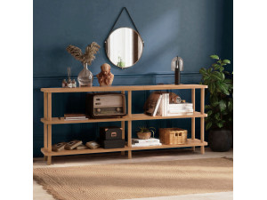 Libreria in legno "Zen" - 180 x 35 x 75 cm - Marrone 2
