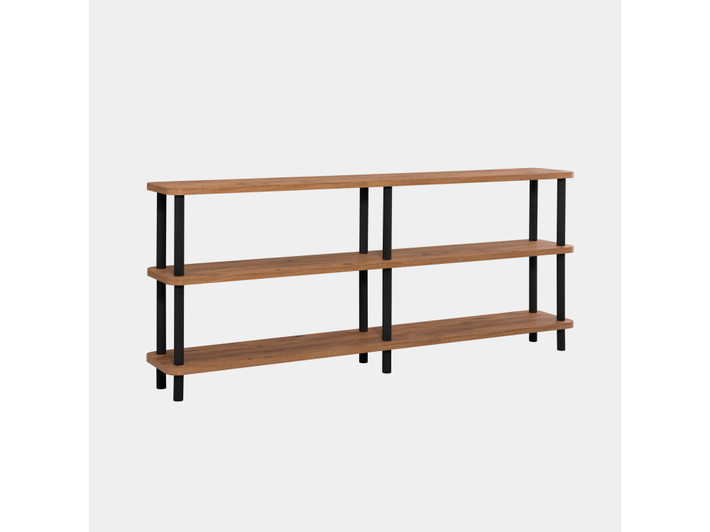 Libreria in legno "Zen" - 180 x 35 x 75 cm - Nero