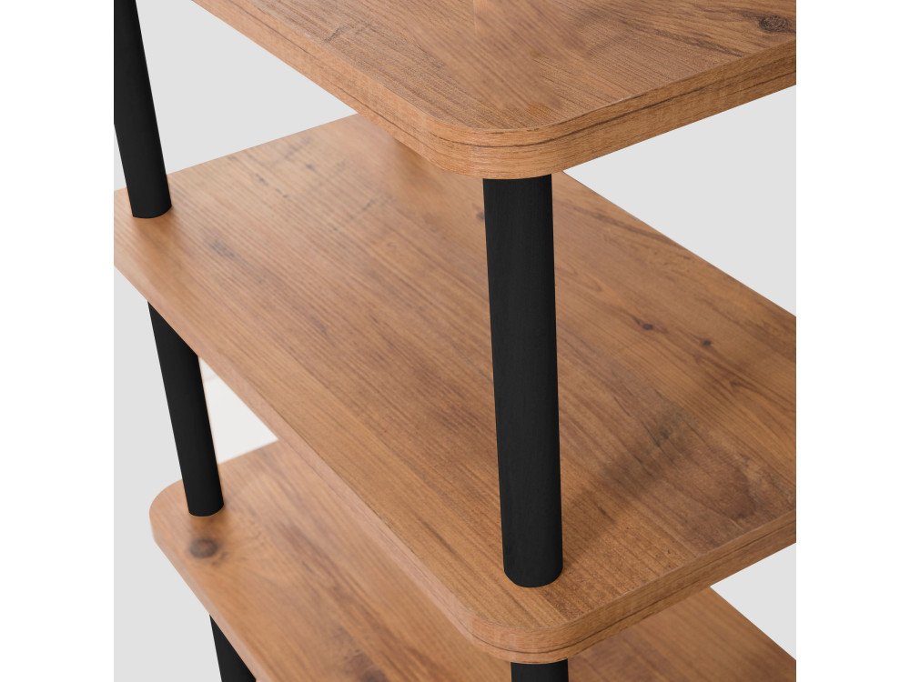 Libreria in legno "Zen" - 180 x 35 x 75 cm - Nero