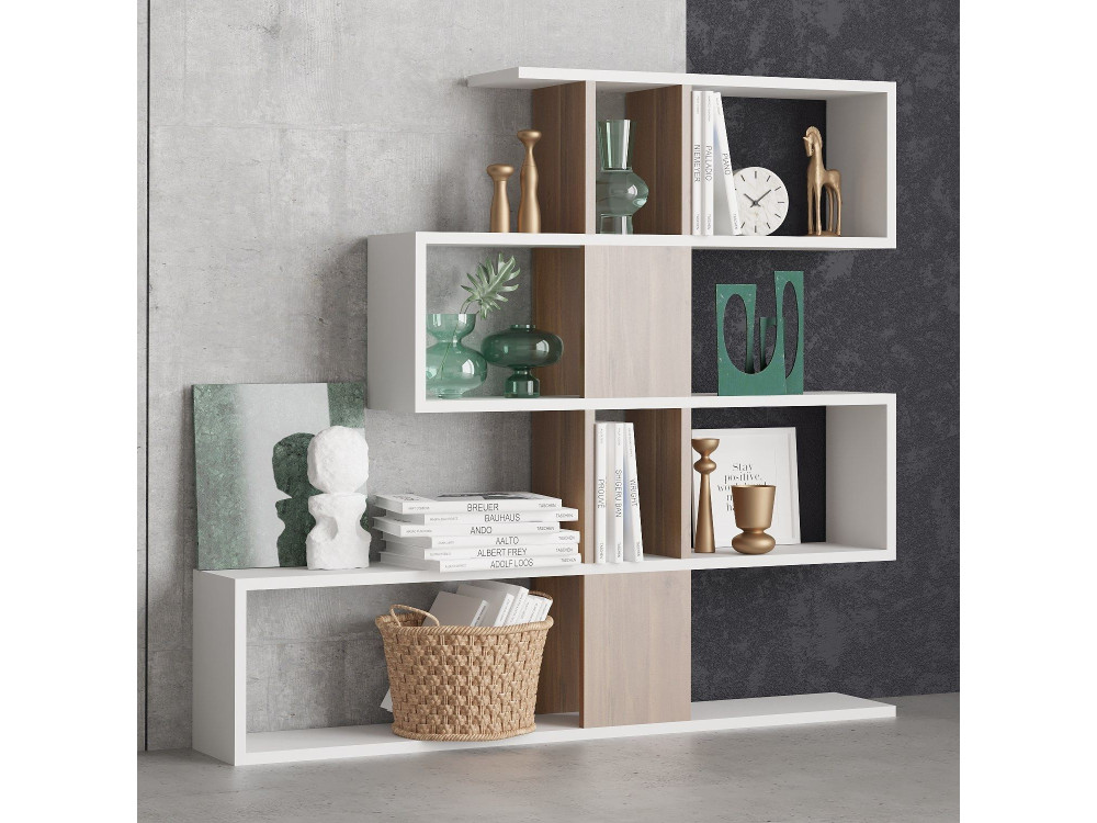 Libreria in legno "Karlin" - 120 x 20 x 109 cm - Bianco