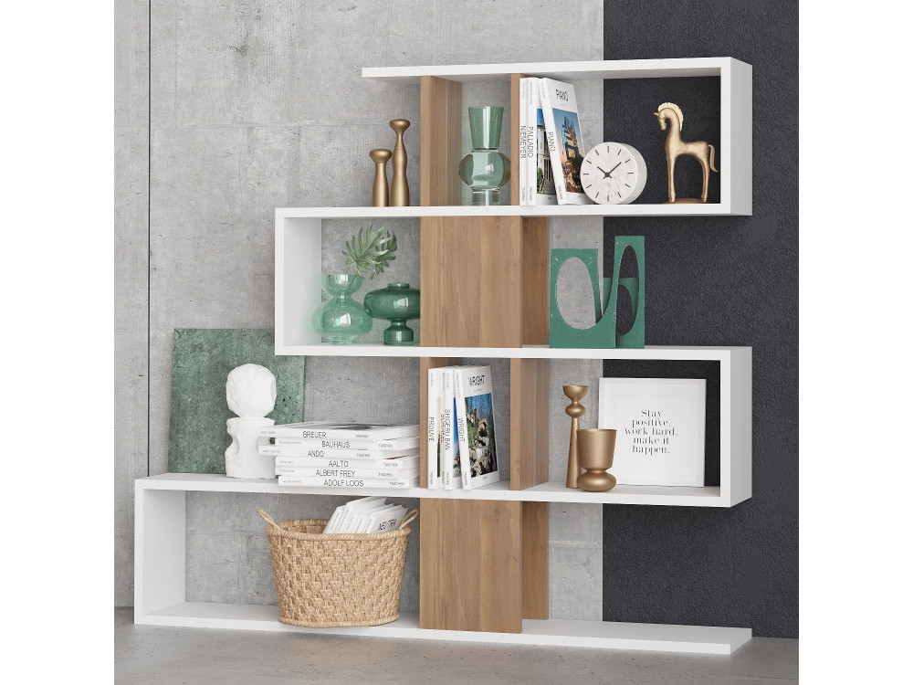Libreria in legno "Karlin" - 120 x 20 x 109 cm - Bianco