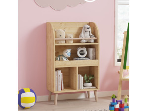 Libreria in legno "Minola" - 60 x 30 x 102 cm - Beige 2