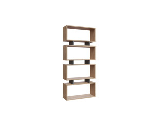 Libreria in legno "Langdon" - 72 x 25 x 161 cm - Grigio antracite