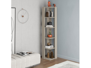 Libreria in legno "Nati" - 32 x 32 x 161 cm - Pietra arenaria 2