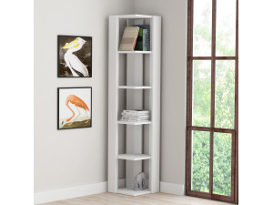 Libreria in legno "Nati" - 32 x 32 x 161 cm - Bianco 2