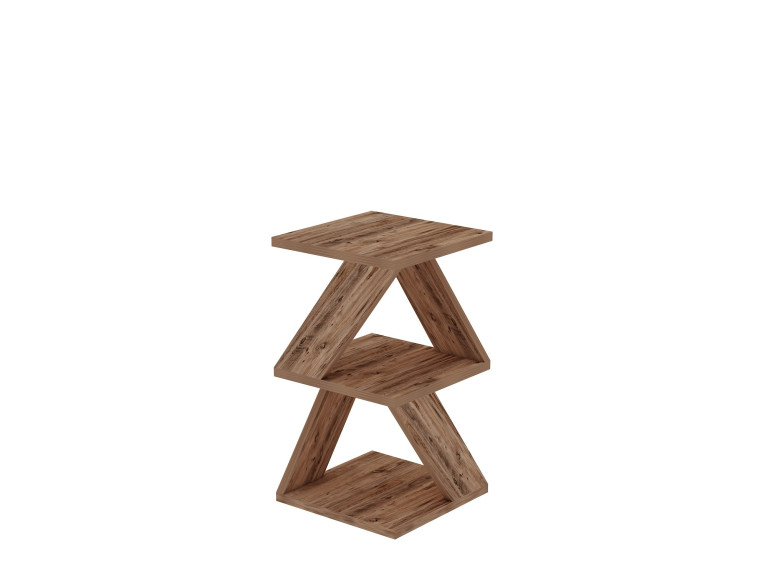 Tavolino laterale in legno "Albeni" - 29 x 29 x 54 cm - Pino atlantico