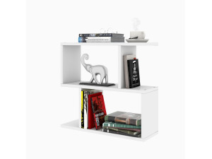 Tavolino laterale in legno "Lale" - 60 x 20 x 55 cm - Bianco