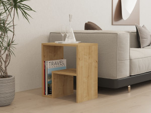 Tavolino in legno "Yepa" - 45 x 29 x 51 cm - Rovere Zaffiro 2