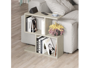 Tavolino in legno "Homemania" - 60 x 60 x 20 cm - Beige 2